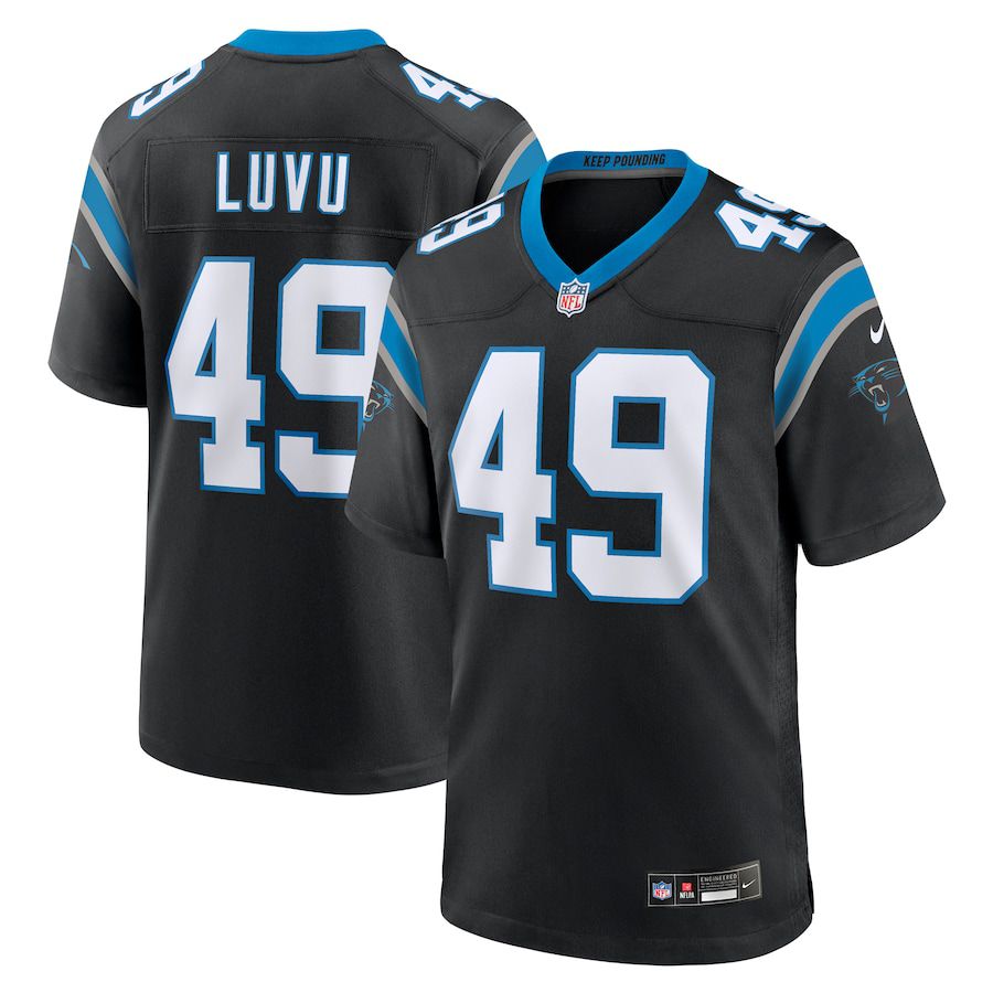 Men Carolina Panthers #49 Frankie Luvu Nike Black Team Game NFL Jersey->carolina panthers->NFL Jersey
